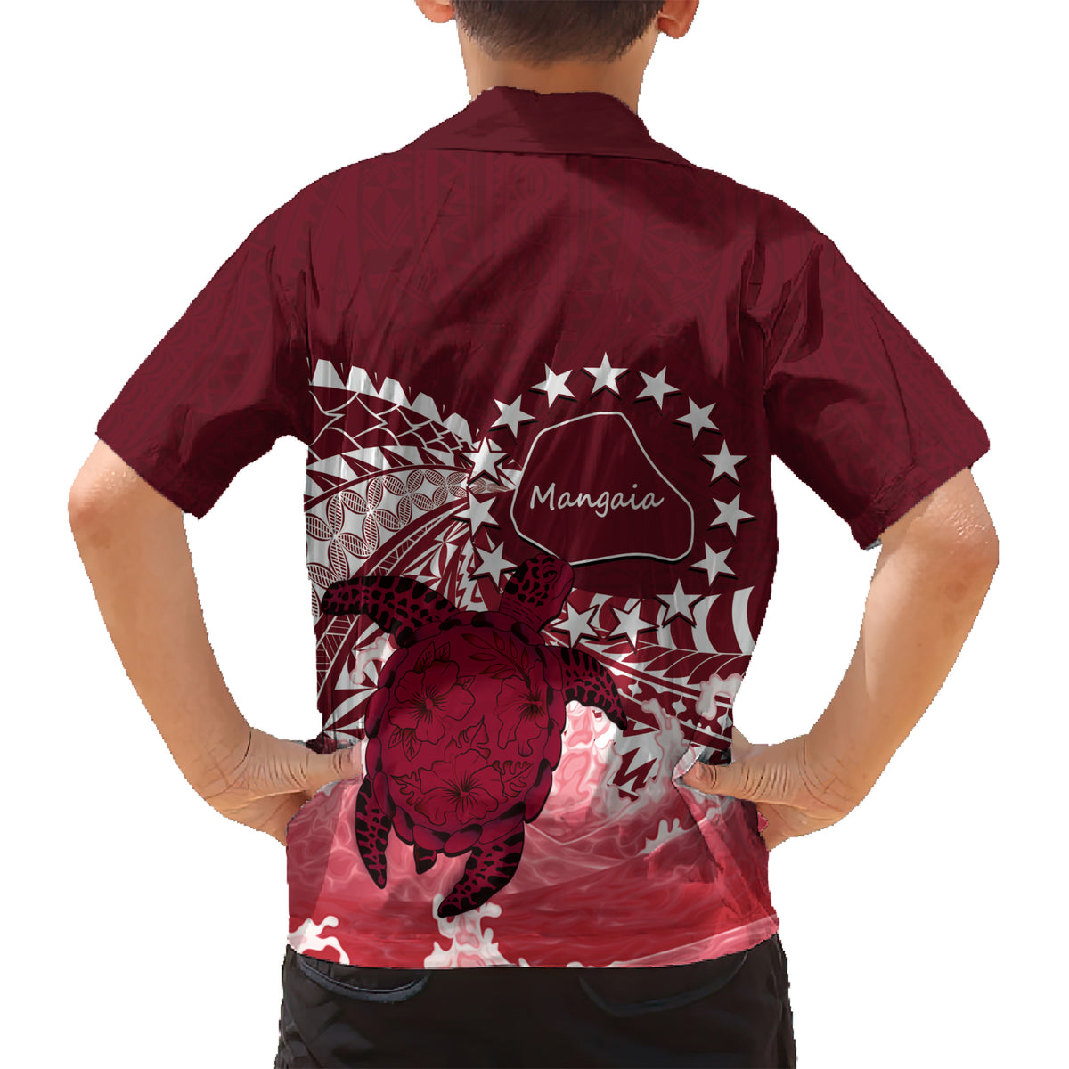 Cook Islands Mangaia Gospel Day Kid Hawaiian Shirt Polynesian Art With Sea Turtle LT14 - Polynesian Pride