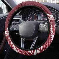 Cook Islands Mangaia Gospel Day Steering Wheel Cover Polynesian Art With Sea Turtle LT14 - Polynesian Pride