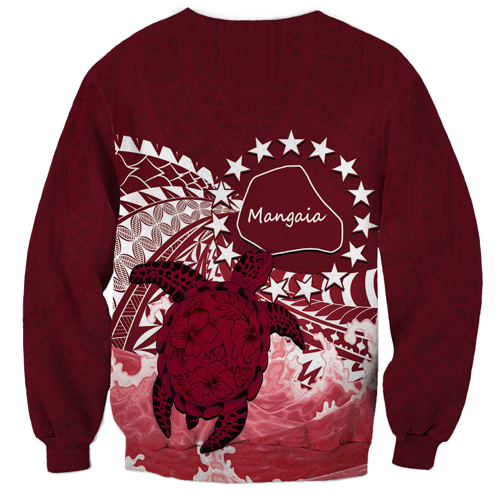 Cook Islands Mangaia Gospel Day Sweatshirt Polynesian Art With Sea Turtle LT14 - Polynesian Pride