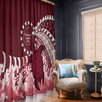 Cook Islands Mangaia Gospel Day Window Curtain Polynesian Art With Sea Turtle LT14 - Polynesian Pride