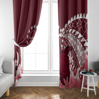 Cook Islands Mangaia Gospel Day Window Curtain Polynesian Art With Sea Turtle LT14 - Polynesian Pride