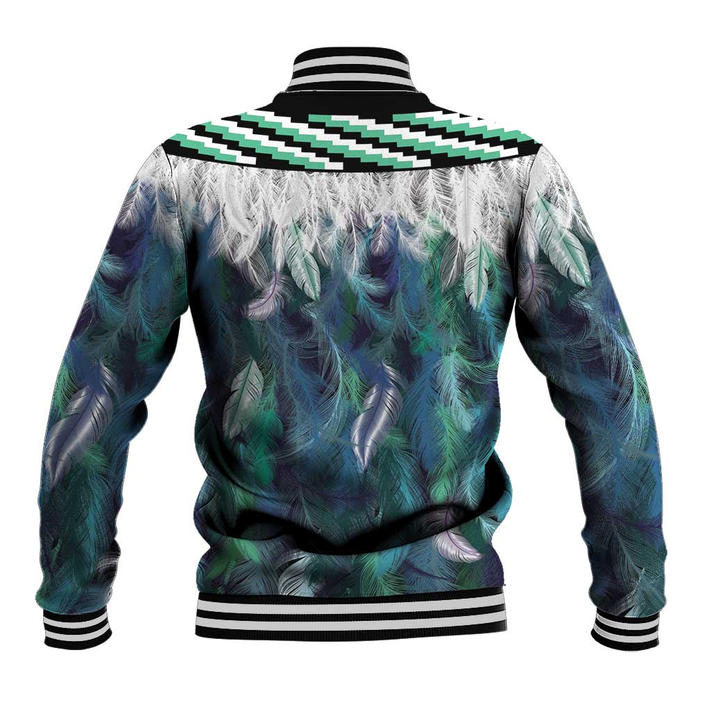 Aotearoa Korowai Motif Baseball Jacket Hei Tiki Poutama Maori Pattern LT14 - Polynesian Pride