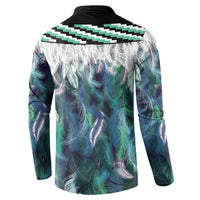 Aotearoa Korowai Motif Button Sweatshirt Hei Tiki Poutama Maori Pattern LT14 - Polynesian Pride