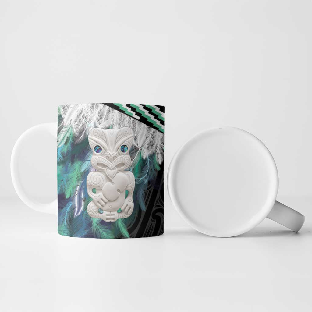 Aotearoa Korowai Motif Ceramic Mug Hei Tiki Poutama Maori Pattern LT14 - Polynesian Pride