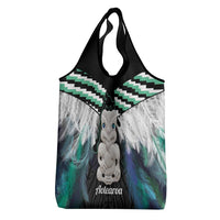 Aotearoa Korowai Motif Grocery Bag Hei Tiki Poutama Maori Pattern LT14 - Polynesian Pride
