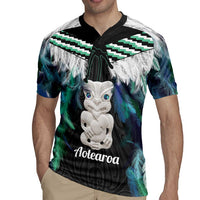 Aotearoa Korowai Motif Rugby Jersey Hei Tiki Poutama Maori Pattern LT14 - Polynesian Pride
