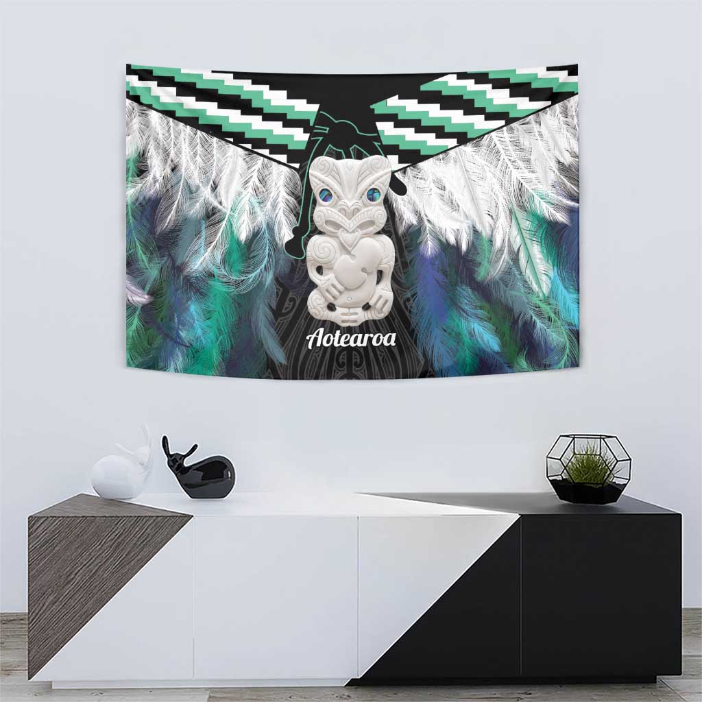 Aotearoa Korowai Motif Tapestry Hei Tiki Poutama Maori Pattern LT14 - Polynesian Pride
