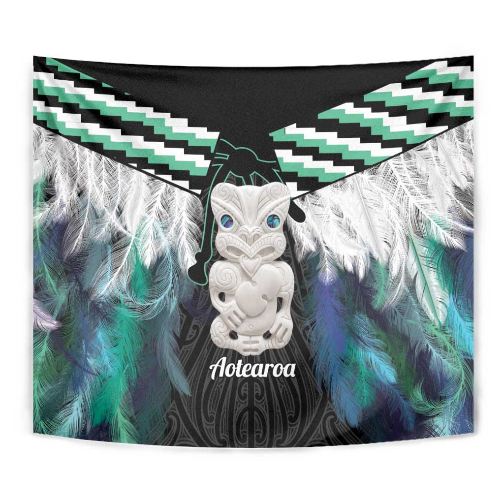 Aotearoa Korowai Motif Tapestry Hei Tiki Poutama Maori Pattern LT14 - Polynesian Pride