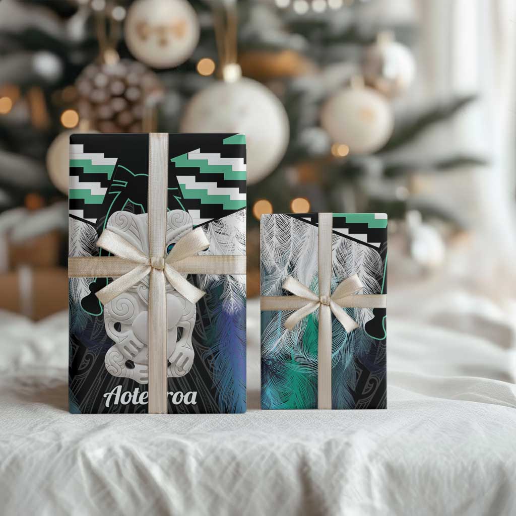 Aotearoa Korowai Motif Wrapping Paper Hei Tiki Poutama Maori Pattern LT14 - Polynesian Pride