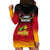 Papua New Guinea Rugby Hoodie Dress PNG Hunters Polynesian Black LT14 - Polynesian Pride