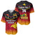 Personalised Papua New Guinea Rugby Baseball Jersey PNG Hunters Polynesian Black LT14 - Polynesian Pride