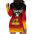 Personalised Papua New Guinea Rugby Hoodie Dress PNG Hunters Polynesian Black LT14 - Polynesian Pride