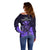 Polynesian Pride King Kamehameha Day Hawaii Off Shoulder Sweater Polynesia Tribal Kanaka And Hibiscus Purple LT14 - Polynesian Pride