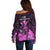 Polynesian Pride King Kamehameha Day Hawaii Off Shoulder Sweater Polynesia Tribal Kanaka And Hibiscus Pink LT14 - Polynesian Pride