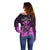 Polynesian Pride King Kamehameha Day Hawaii Off Shoulder Sweater Polynesia Tribal Kanaka And Hibiscus Pink LT14 - Polynesian Pride