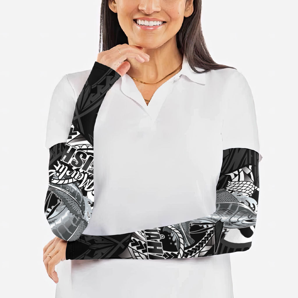 Guam Blue Marlin Fishing Arm Sleeves Guahan Fish Hook Tattoo Black Version LT14 - Polynesian Pride