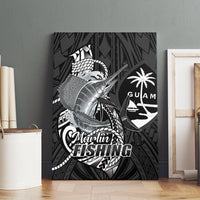 Guam Blue Marlin Fishing Canvas Wall Art Guahan Fish Hook Tattoo Black Version LT14 - Polynesian Pride