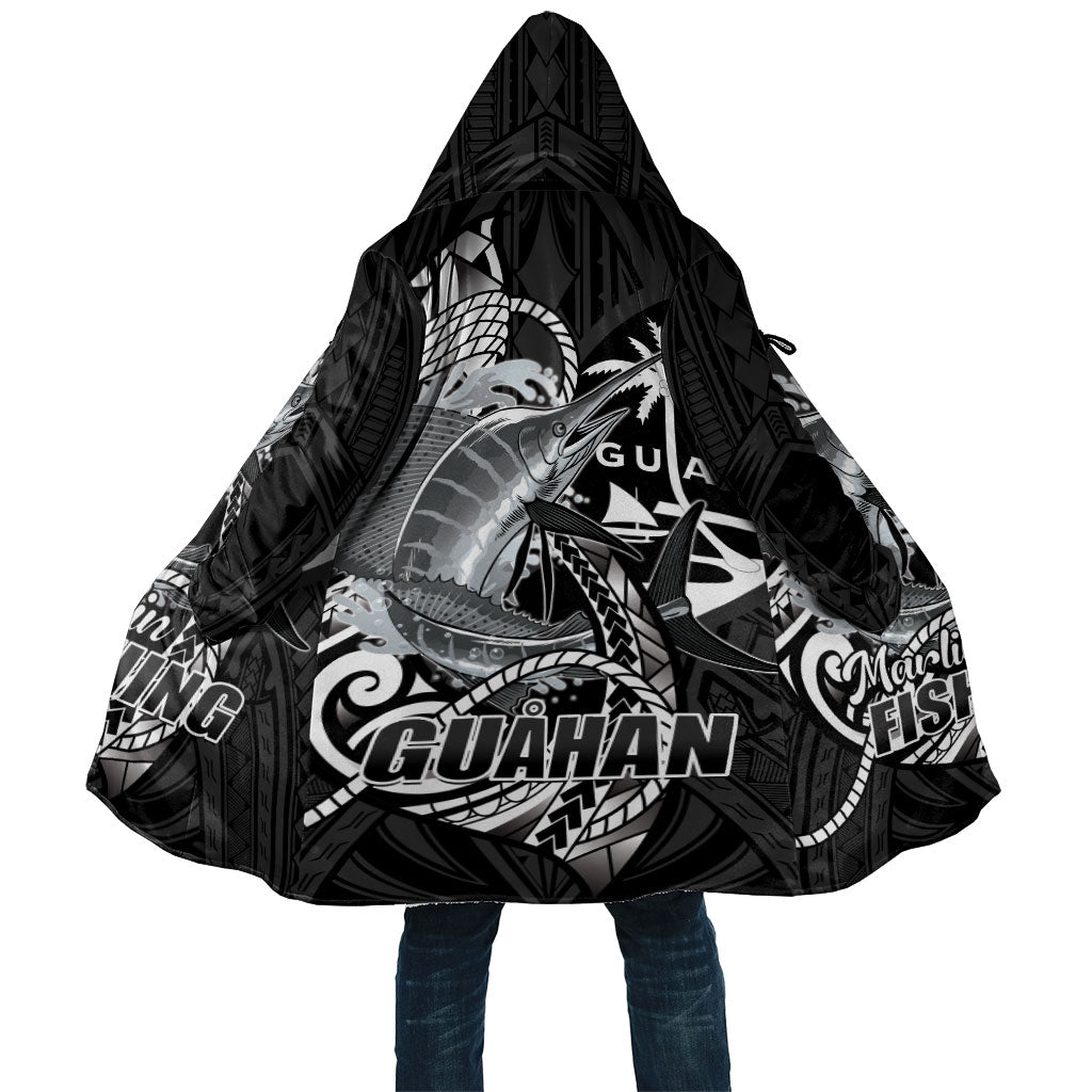 Guam Blue Marlin Fishing Cloak Guahan Fish Hook Tattoo Black Version LT14 Unisex Black - Polynesian Pride