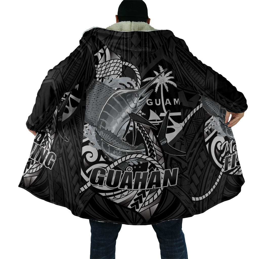 Guam Blue Marlin Fishing Cloak Guahan Fish Hook Tattoo Black Version LT14 - Polynesian Pride
