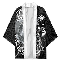 Guam Blue Marlin Fishing Kimono Guahan Fish Hook Tattoo Black Version LT14 Unisex Black - Polynesian Pride