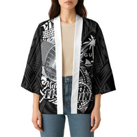 Guam Blue Marlin Fishing Kimono Guahan Fish Hook Tattoo Black Version LT14 - Polynesian Pride
