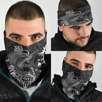 Guam Blue Marlin Fishing Neck Gaiter Guahan Fish Hook Tattoo Black Version LT14 - Polynesian Pride