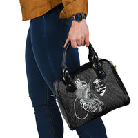 Guam Blue Marlin Fishing Shoulder Handbag Guahan Fish Hook Tattoo Black Version LT14 - Polynesian Pride