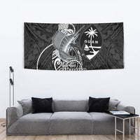 Guam Blue Marlin Fishing Tapestry Guahan Fish Hook Tattoo Black Version LT14 - Polynesian Pride