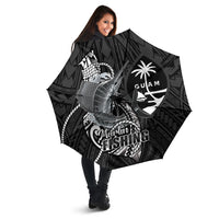 Guam Blue Marlin Fishing Umbrella Guahan Fish Hook Tattoo Black Version LT14 - Polynesian Pride
