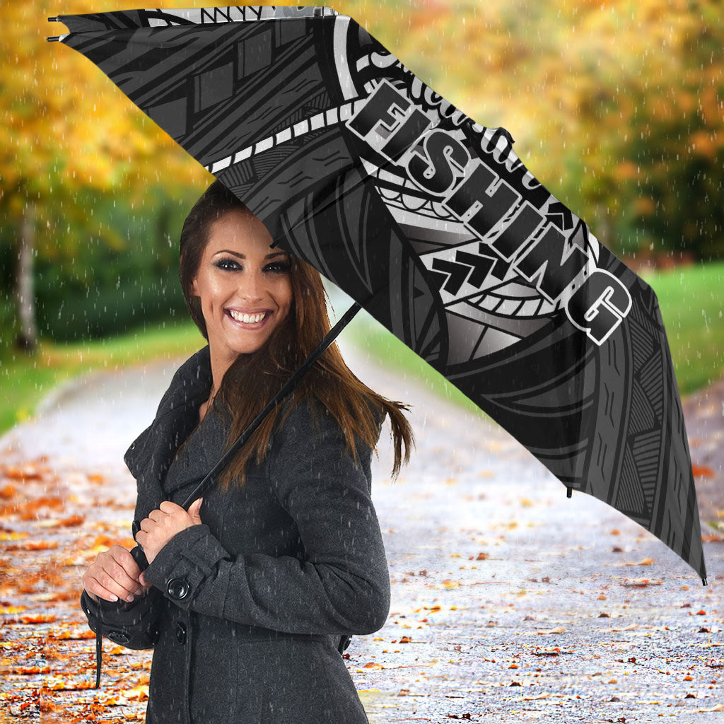 Guam Blue Marlin Fishing Umbrella Guahan Fish Hook Tattoo Black Version LT14 - Polynesian Pride