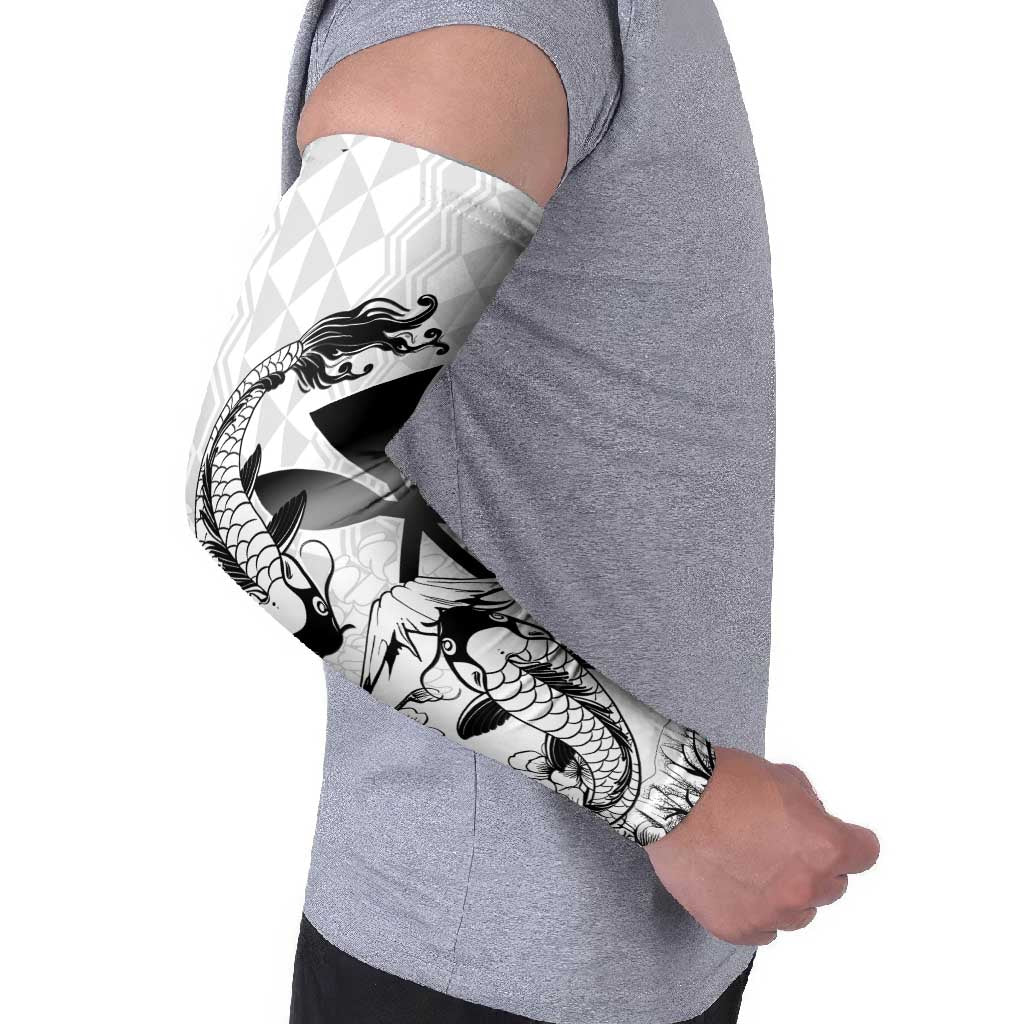 Japan And Hawaii Arm Sleeves Sakura Koi Fish Hawaiian Lei Kanaka LT14 - Polynesian Pride
