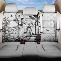 Japan And Hawaii Back Car Seat Cover Sakura Koi Fish Hawaiian Lei Kanaka LT14 One Size White - Polynesian Pride