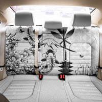 Japan And Hawaii Back Car Seat Cover Sakura Koi Fish Hawaiian Lei Kanaka LT14 - Polynesian Pride