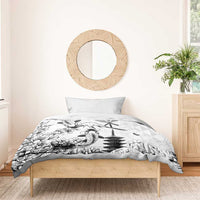 Japan And Hawaii Bedding Set Sakura Koi Fish Hawaiian Lei Kanaka LT14 - Polynesian Pride