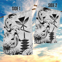 Japan And Hawaii Garden Flag Sakura Koi Fish Hawaiian Lei Kanaka LT14 - Polynesian Pride