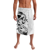 Japan And Hawaii Lavalava Sakura Koi Fish Hawaiian Lei Kanaka LT14 White - Polynesian Pride
