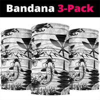 Japan And Hawaii Neck Gaiter Sakura Koi Fish Hawaiian Lei Kanaka LT14 package One Size: 25*50cm White - Polynesian Pride