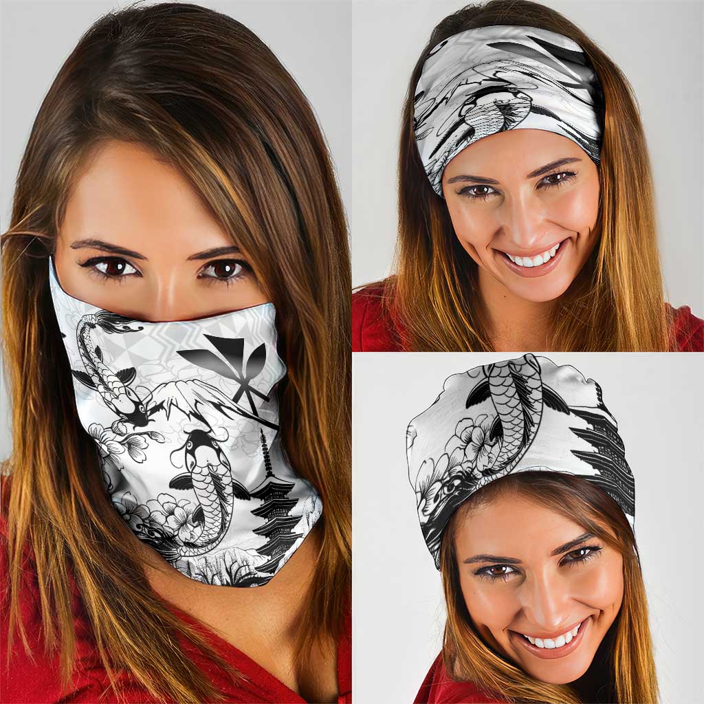 Japan And Hawaii Neck Gaiter Sakura Koi Fish Hawaiian Lei Kanaka LT14 - Polynesian Pride