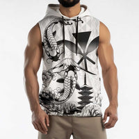 Japan And Hawaii Sleeveless Hoodie Sakura Koi Fish Hawaiian Lei Kanaka LT14 - Polynesian Pride