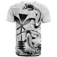 Japan And Hawaii T Shirt Sakura Koi Fish Hawaiian Lei Kanaka LT14 - Polynesian Pride