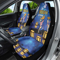 Japan Obon Festival Car Seat Cover Sakura Lanterns With Bon Dance LT14 - Polynesian Pride