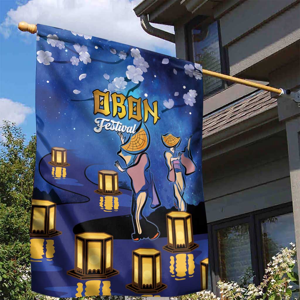Japan Obon Festival Garden Flag Sakura Lanterns With Bon Dance LT14 - Polynesian Pride