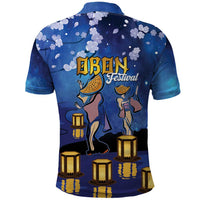 Japan Obon Festival Polo Shirt Sakura Lanterns With Bon Dance LT14 - Polynesian Pride