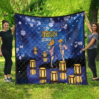 Japan Obon Festival Quilt Sakura Lanterns With Bon Dance LT14 - Polynesian Pride