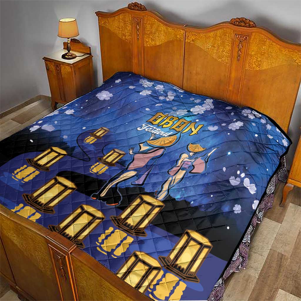 Japan Obon Festival Quilt Sakura Lanterns With Bon Dance LT14 - Polynesian Pride