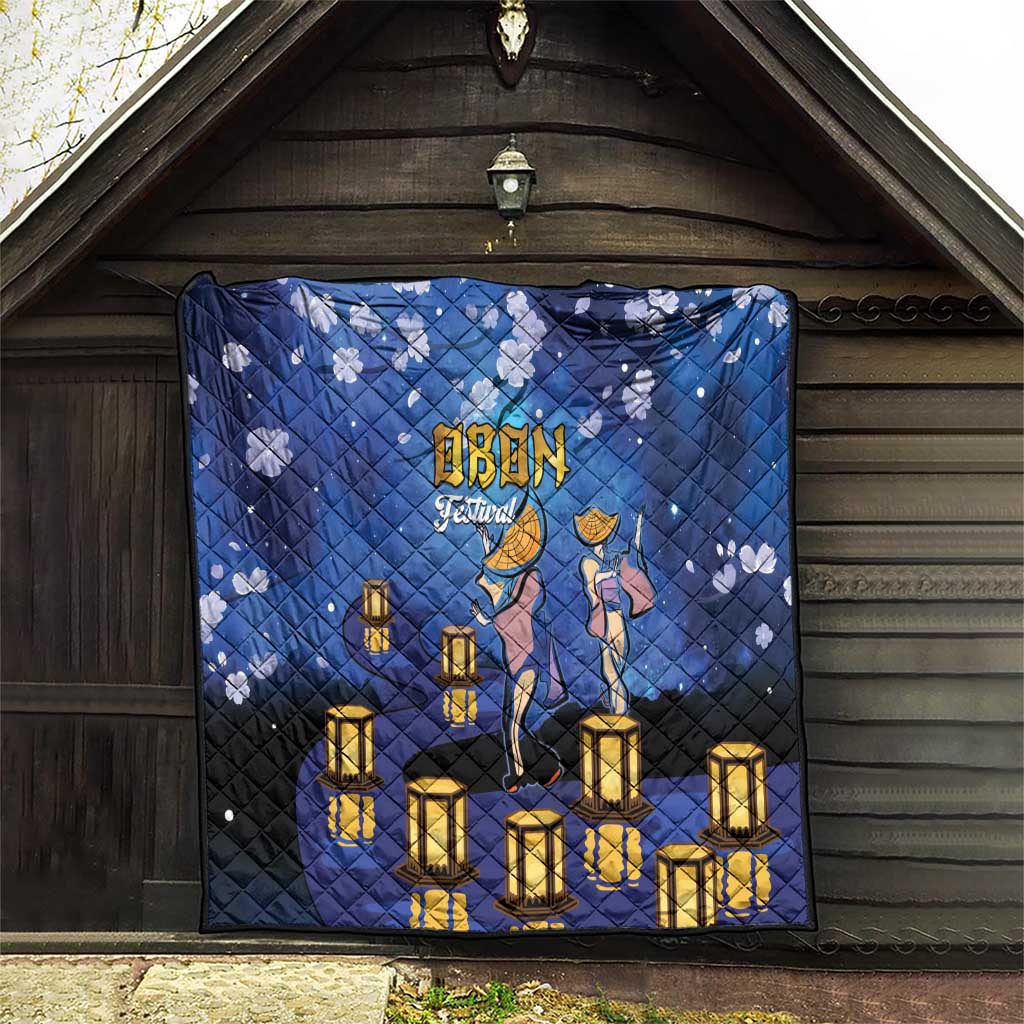 Japan Obon Festival Quilt Sakura Lanterns With Bon Dance LT14 - Polynesian Pride
