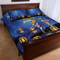 Japan Obon Festival Quilt Bed Set Sakura Lanterns With Bon Dance LT14 - Polynesian Pride