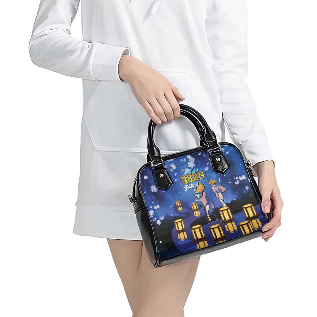 Japan Obon Festival Shoulder Handbag Sakura Lanterns With Bon Dance LT14 - Polynesian Pride