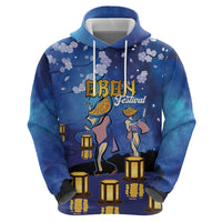 Japan Obon Festival Zip Hoodie Sakura Lanterns With Bon Dance LT14 - Polynesian Pride