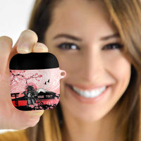 Personalised Japan Samurai Warrior AirPods Case Japanese Cherry Blossom Polynesian Pattern LT14 Pink - Polynesian Pride